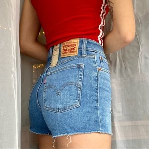 Levis Blue Denim Shorts